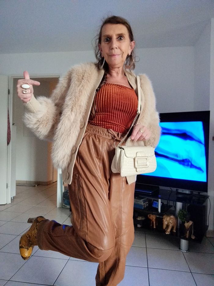 Pantalon simili cuir Rick Cardona New York - photo numéro 3