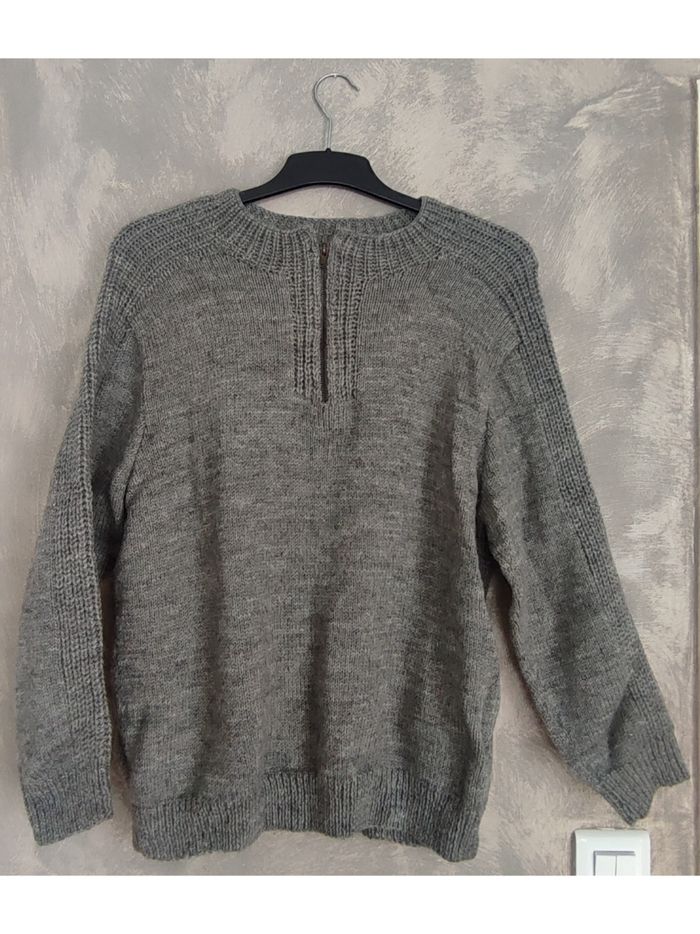 Pull pure laine fait main L XL