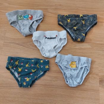 Lot de 5 slips pokémon taille 8 ans