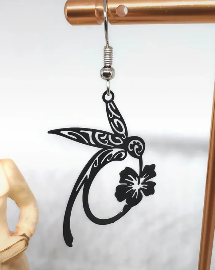 Boucles d'oreilles colibri - photo numéro 3