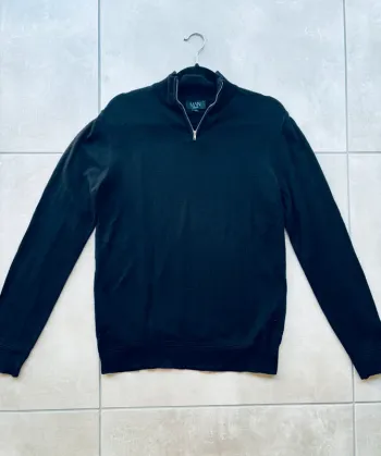 Magnifique pull noir zippé Boohoo homme