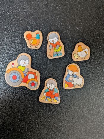 Lot de 6 aimants T'choupi