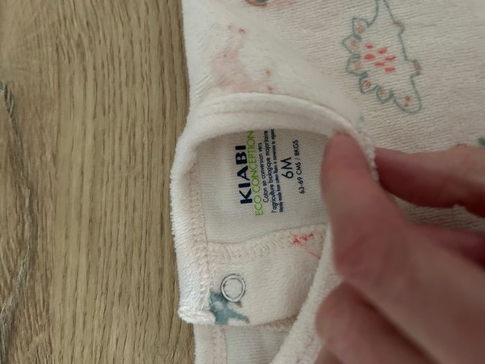 Pyjama velours polaire bébé fille taille 6 mois Kiabi - photo numéro 2