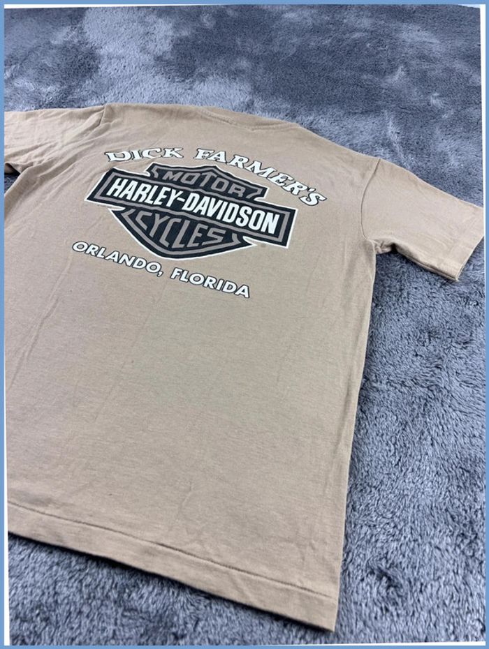 T-shirt Harley Davidson Beige – Taille S - photo numéro 14