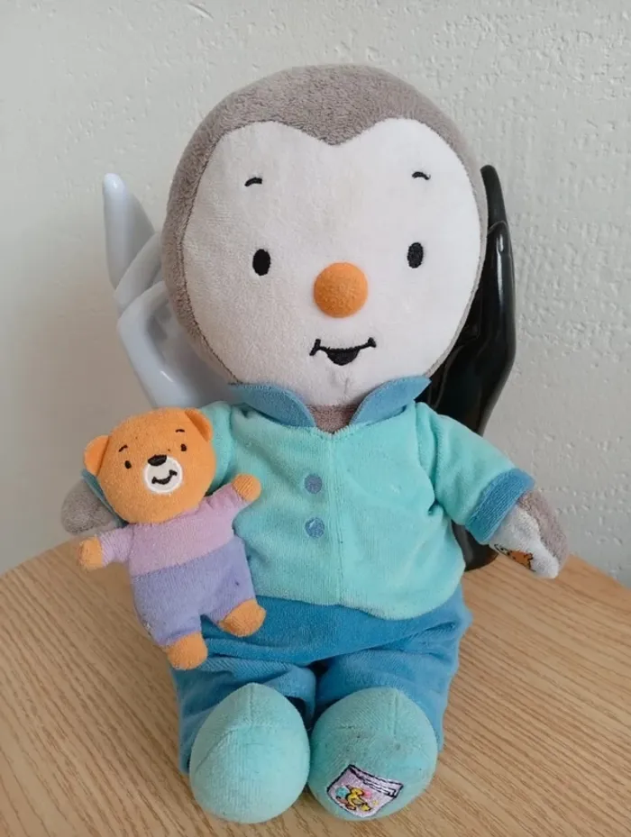 Peluche interactive tchoupi avec doudou 30cm tchoupi raconte moi une histoire