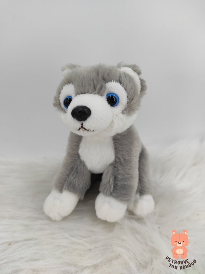 Peluche Husky gris blanc Créations Dani