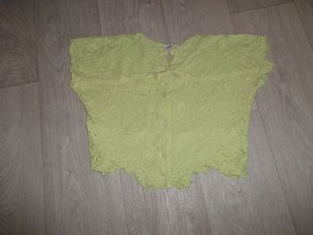 Chemisier COLINE vert anis ajouré taille 36/38 TBE