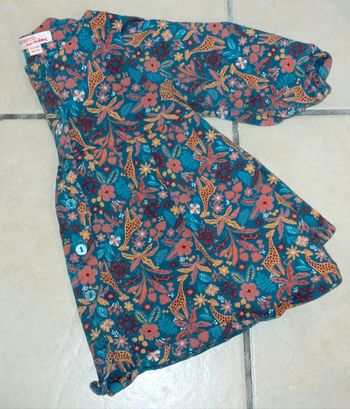 Robe manches longues fleurie | DPAM | 18 MOIS
