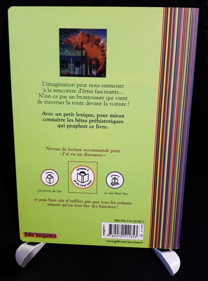 Folio Benjamin N° 118 : J'ai vu un dinosaure - Jan Wahl - Chris Sheban - Gallimard Jeunesse - photo numéro 2