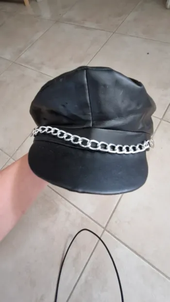 Casquette en cuir taille unique homme/femme