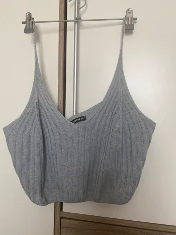 Top en maille gris