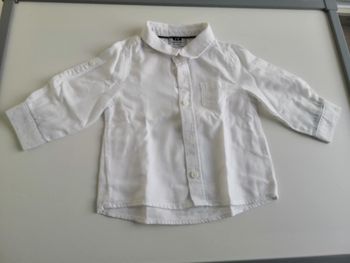Chemise blanche manches longues 6 mois Tape à l'Oeil