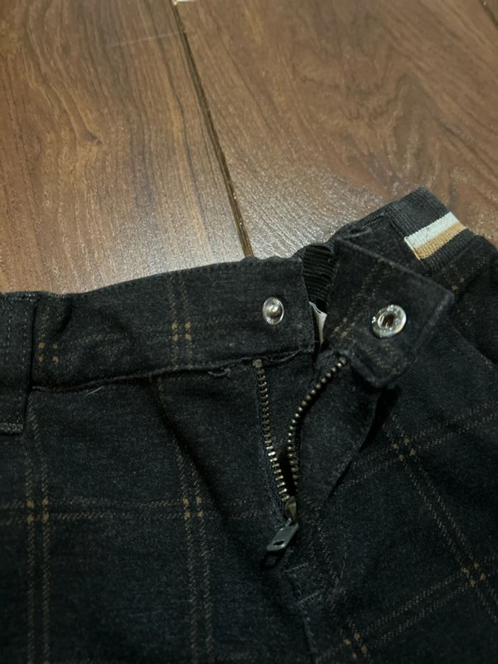 pantalon chaud à carreaux gris foncé  et beige My Chicco 3 ans - photo numéro 4