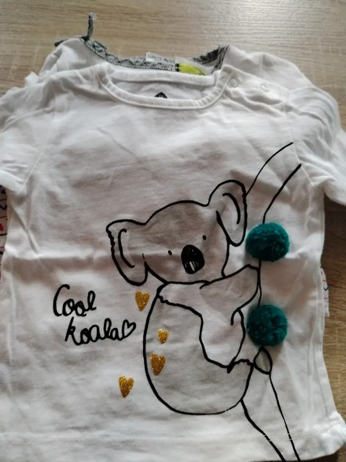 Lot de 4 tee shirt fille 3 mois - photo numéro 2