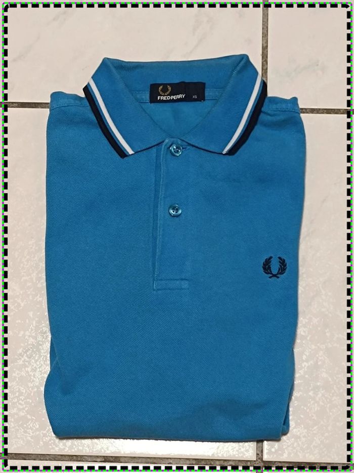 đ Polo Fred Perry bleu ciel - Taille XS - photo numĂ©ro 11