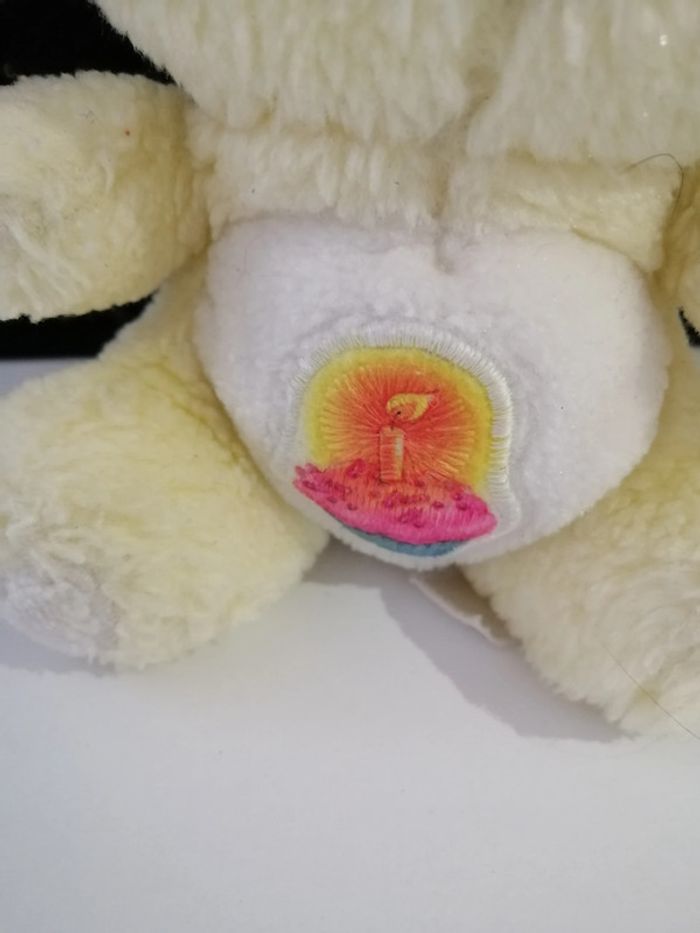 peluche bisounours jaune gros gâteau  vintage car bears - photo numéro 4