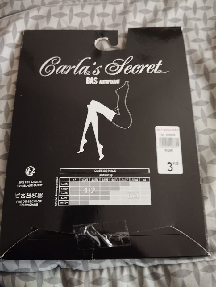 1 paire de bas auto fixant neuve taille 3/4 - photo numéro 2