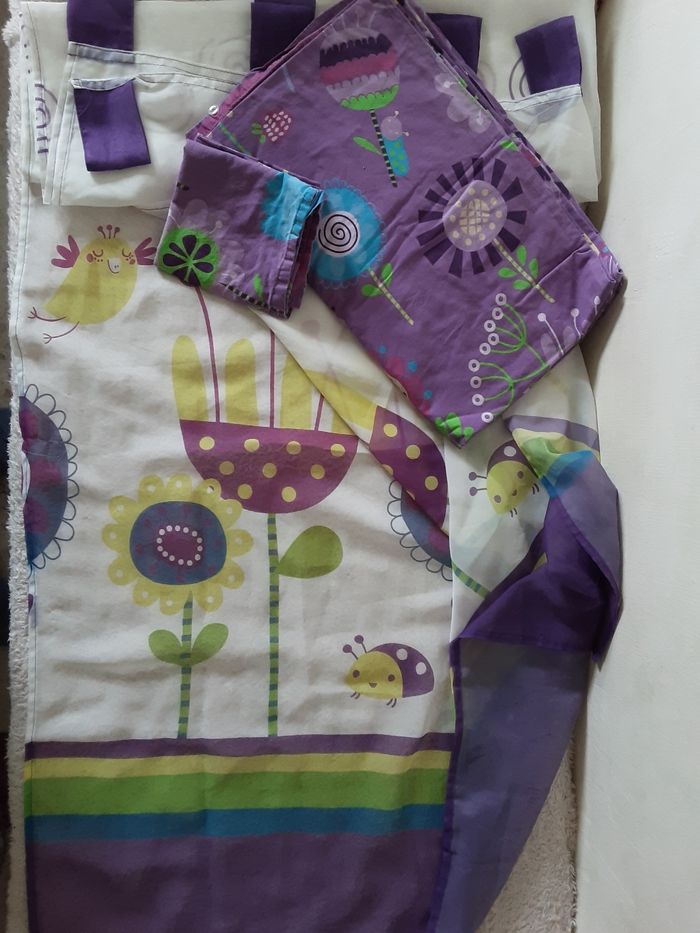 Parrure de lit + paire de voilages - photo numéro 7