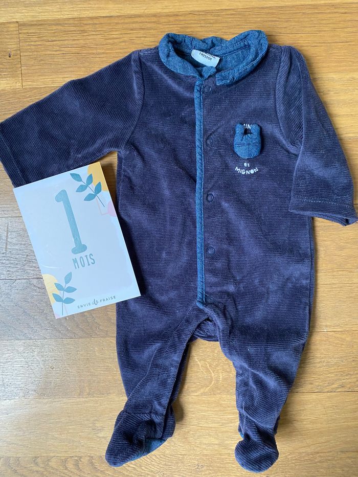 Pyjama velours 1 mois