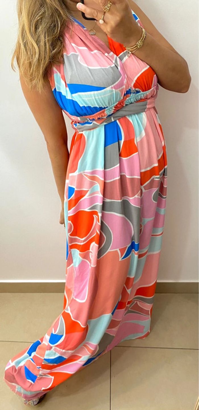 Robe longue colorée dos nu taille 38 - photo numéro 6