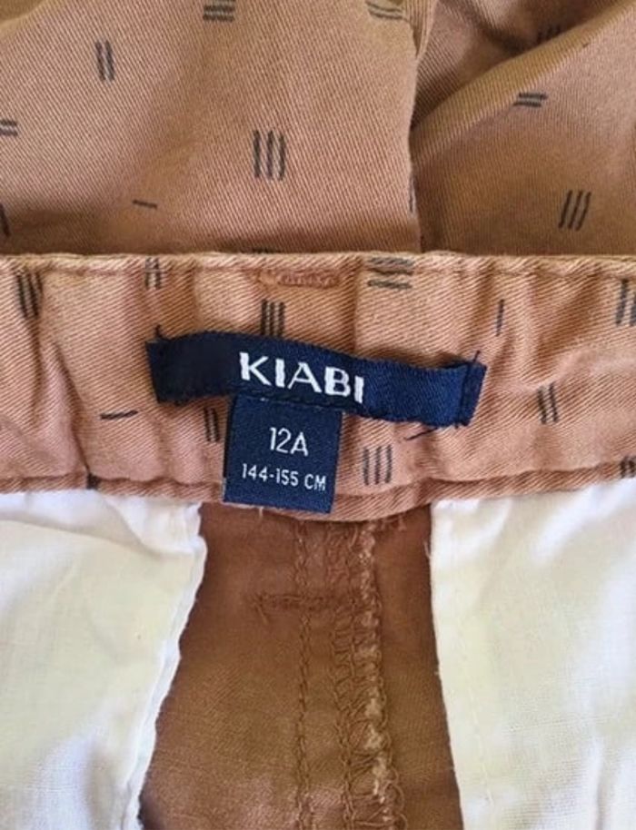 Short marron avec petits motifs noirs pour garçon - Kiabi - Taille 12 ans - photo numéro 5
