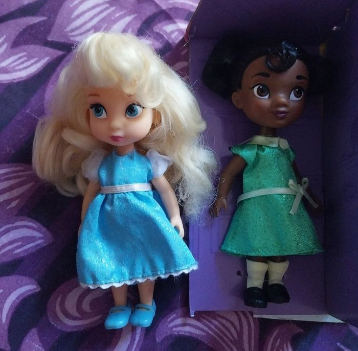 Lot 4 poupées miniatures Animators Princesses Disney Mini-Animators Tiana Belle - photo numéro 3