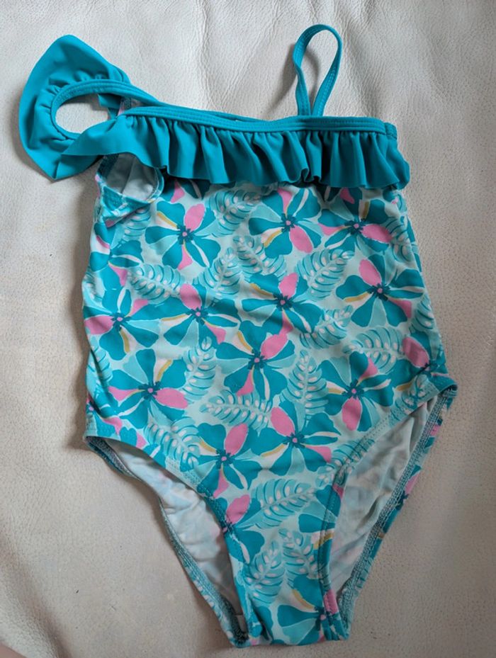 Maillot de bain volant asymétrique dpam neuf 4 ans fille
