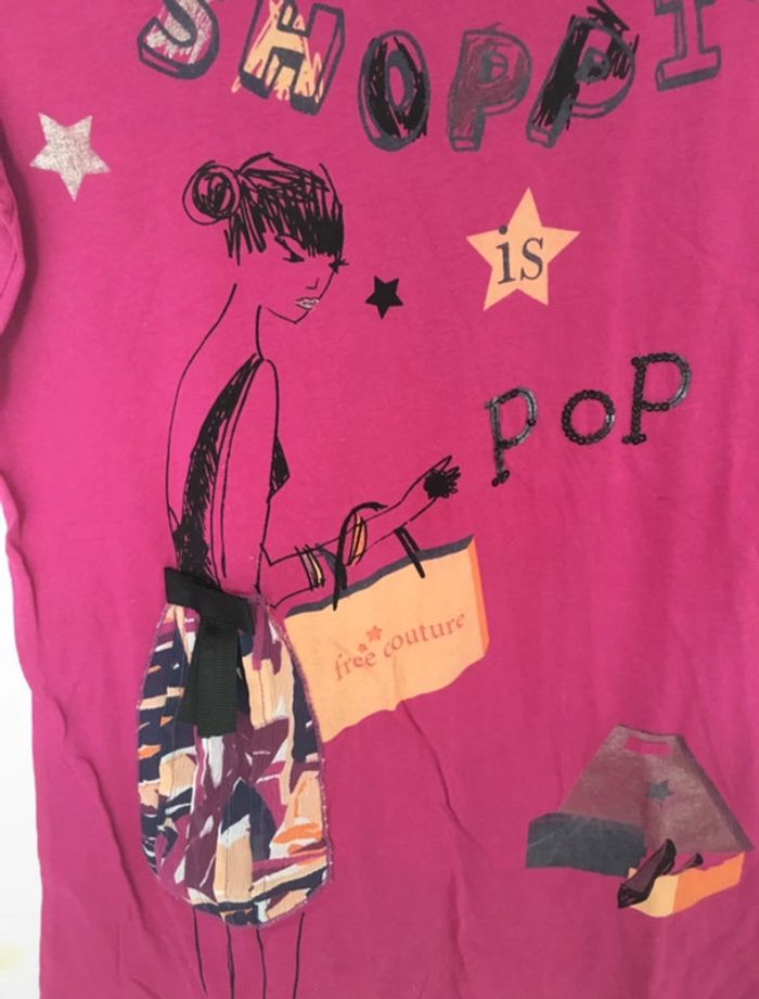 T-shirt violet avec inscription, 100% coton , Autre ton, taille 2 - photo numéro 2