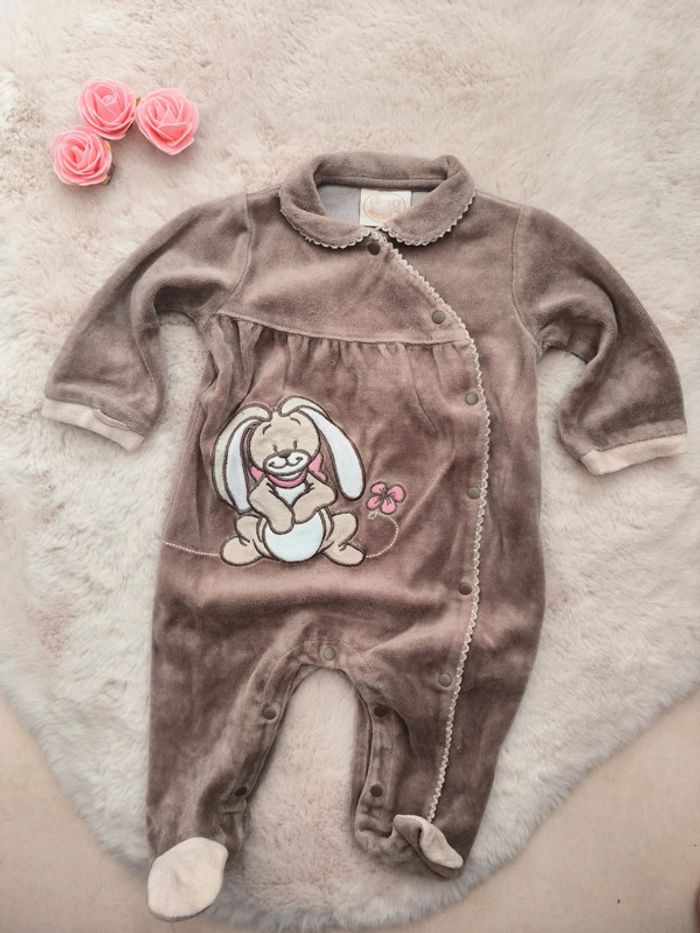 Pyjama grenouillère noukies 3 mois lapin