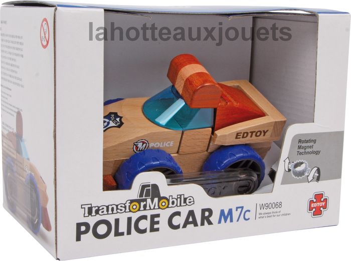 Voiture de police bois small foot 6826 - photo numéro 4