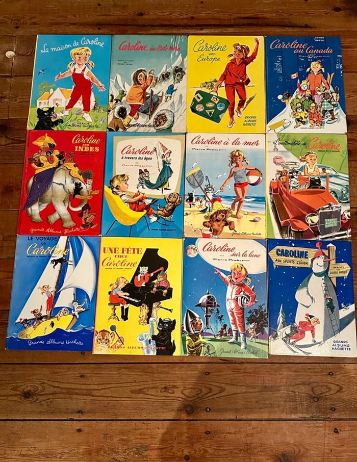 Lot de 12 Grands albums Hachette bd livres Caroline Pierre Probst anciens bon état