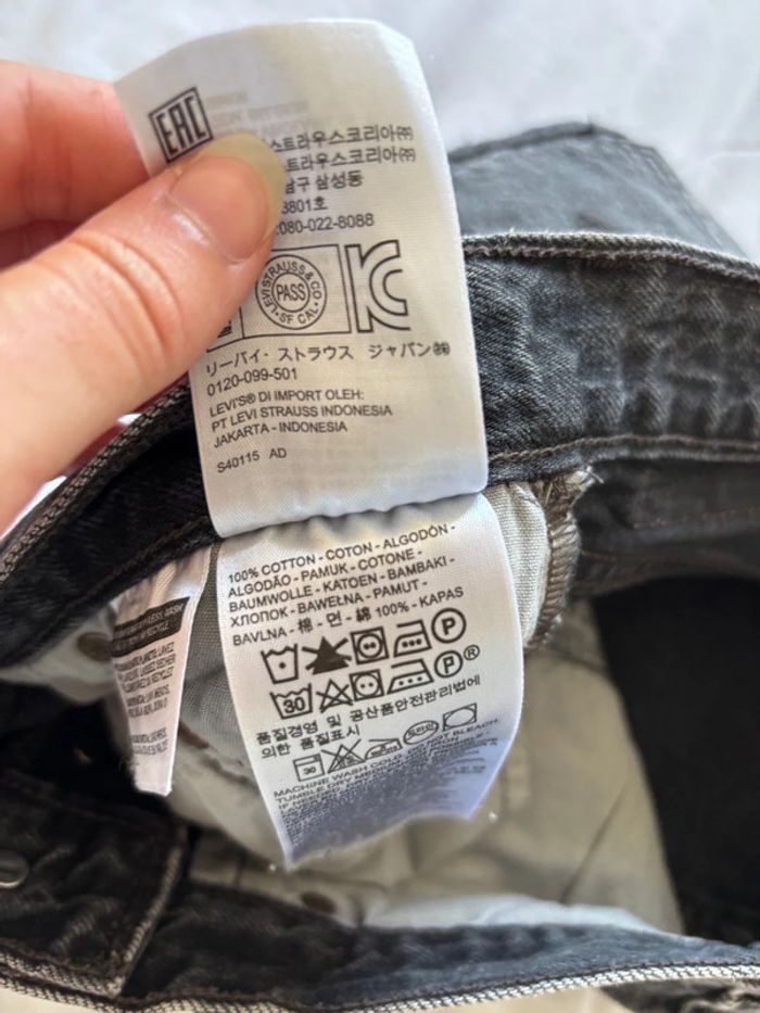 Levi’s 501 vintage court mini destroy W27 / 36‑38 S/M – mi taille gris foncé style cut off - photo numéro 8