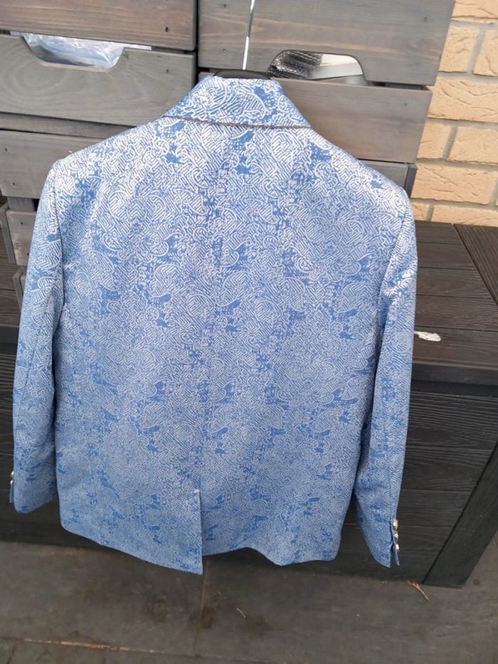Costume enfant mariage bleu clair taille 150 cm - photo numéro 3
