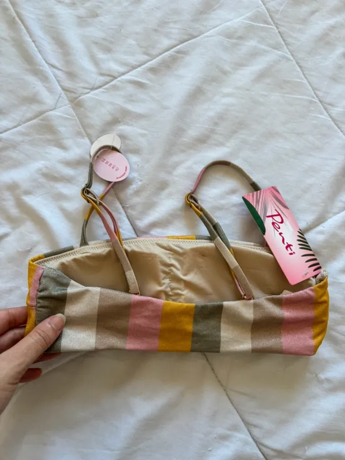 Lot 4 maillots de bain bikini haut et bas multicolore fluo pailleté fleurie Penti taille XS/34 neuf - photo numéro 17