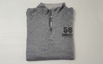 Vêtement Homme Sweat zippé 1/4 Haut de sport gris Champion taille L #Retrostreet