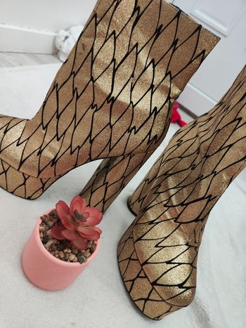 Bottines doré femme