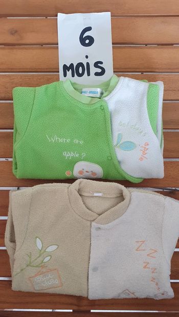 Lot de pyjamas polaire 6mois garçon