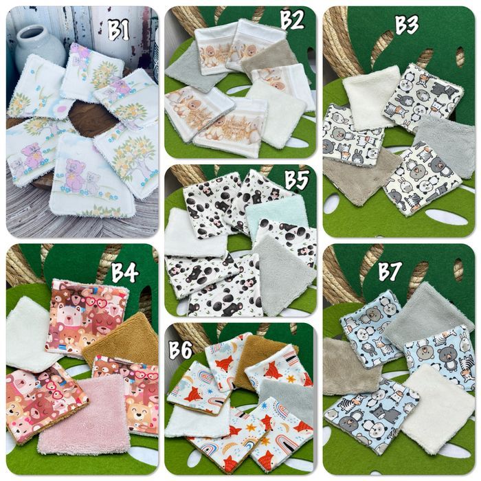 Lot de 24 lingettes lavable fille assortiment aléatoire - photo numéro 10