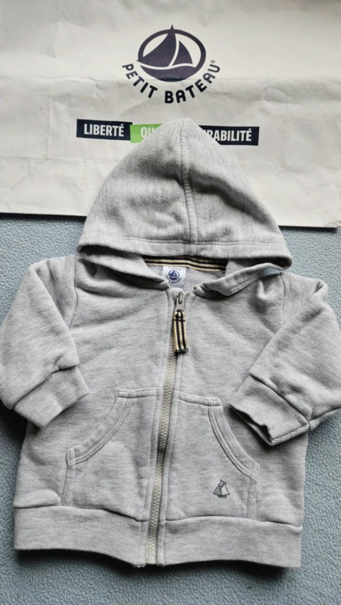 Veste zippé petit bateau