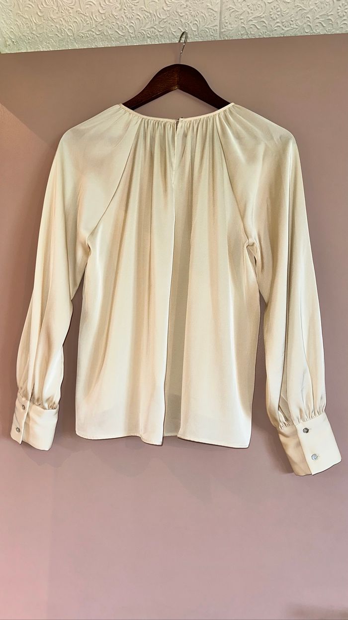 Chemisier - Blouse beige/crème Chic Zara taille XS - photo numéro 7