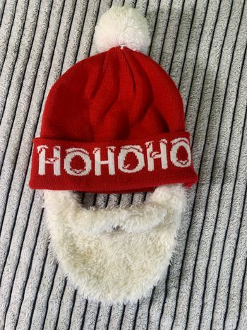 Bonnet de Noël avec barbe.