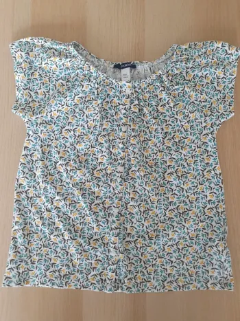 Tee-shirt fleuri Okaïdi 8 ans