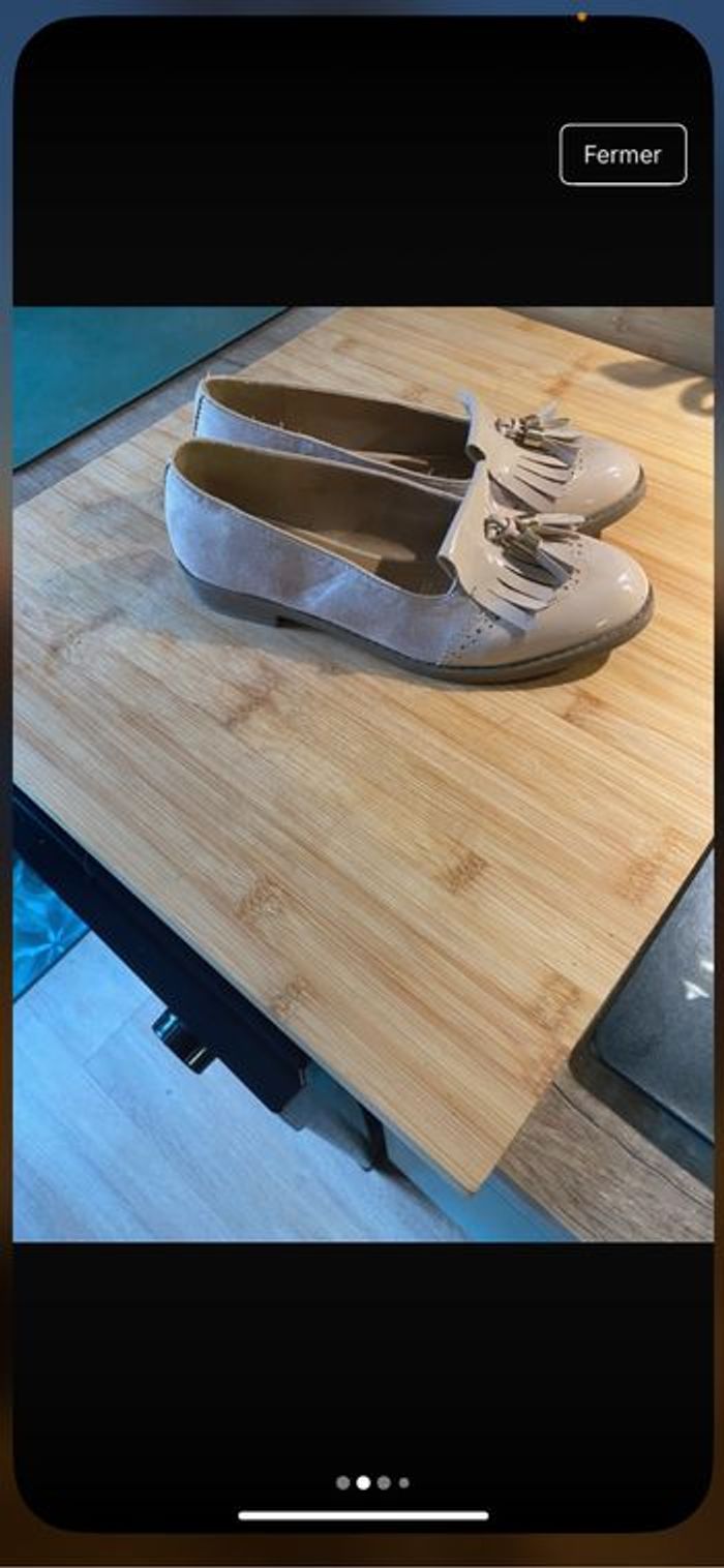 Mocassins vernis nude - photo numéro 2