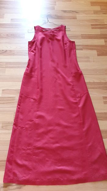 robe bordeau longue col v taille 40