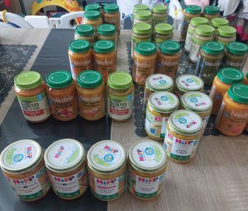 39 petits pots variés jour 6 mois