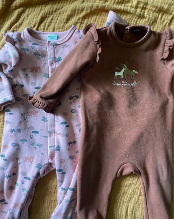 Lot de 2 pyjamas dors-bien épais à volants Tape à l’œil et kiabi