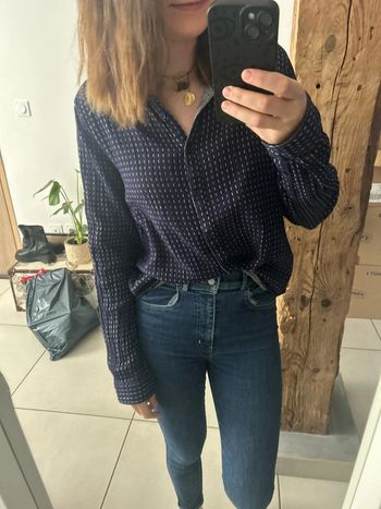 Chemise bleu marine taille Monoprix