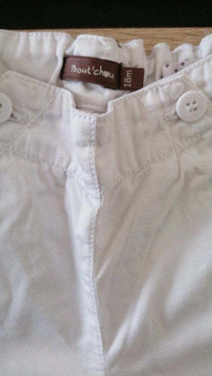 Pantalon blanc bout'chou 18 mois - photo numéro 2