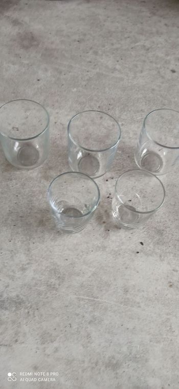 5 verres à eau