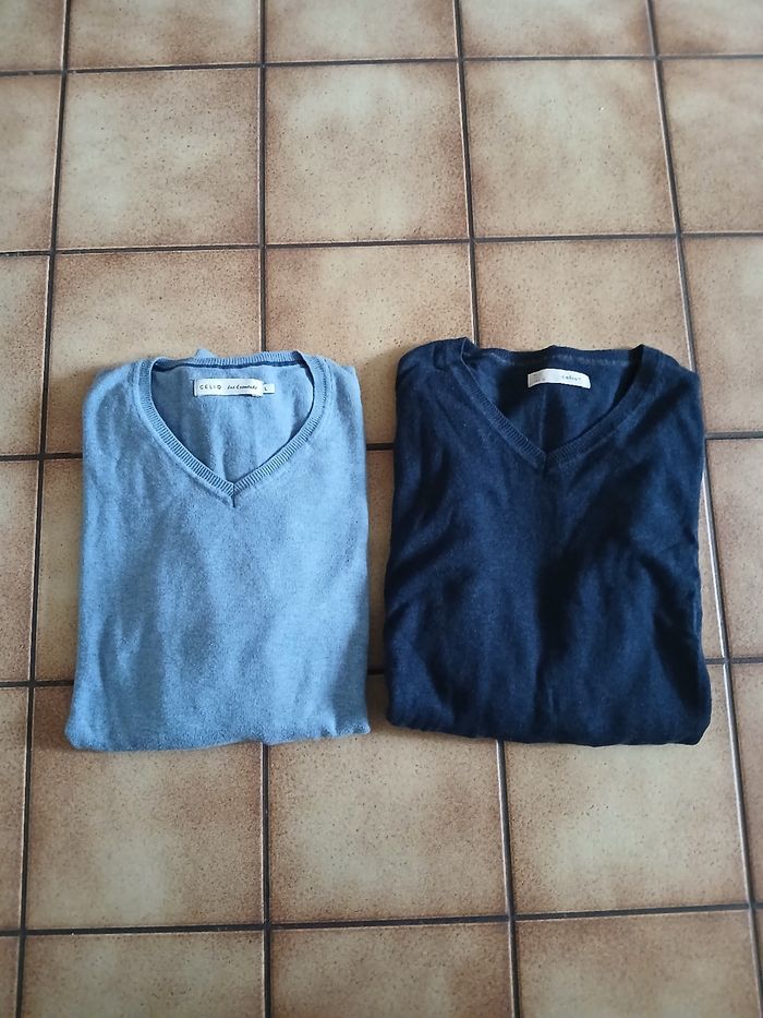 Lot 2 pull homme celio L